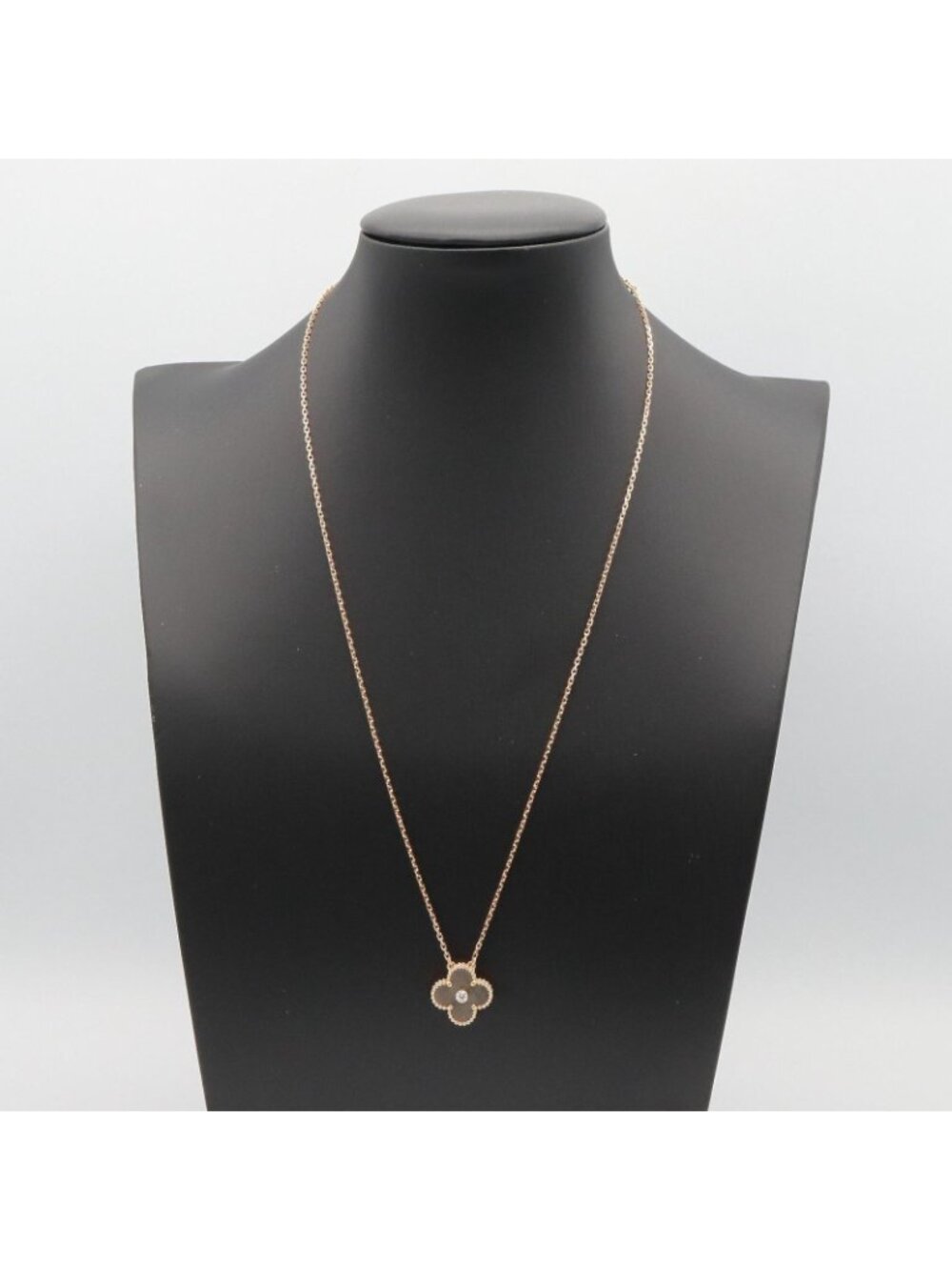 Van Cleef & Arpels Necklace Vintage Alhambra 42 46.5 cm 18k Pink Gold Diamond - Picture 6 of 7